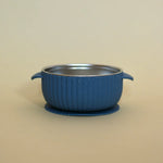 Indigo - Minika Stainless Steel & Silicone Suction Bowl