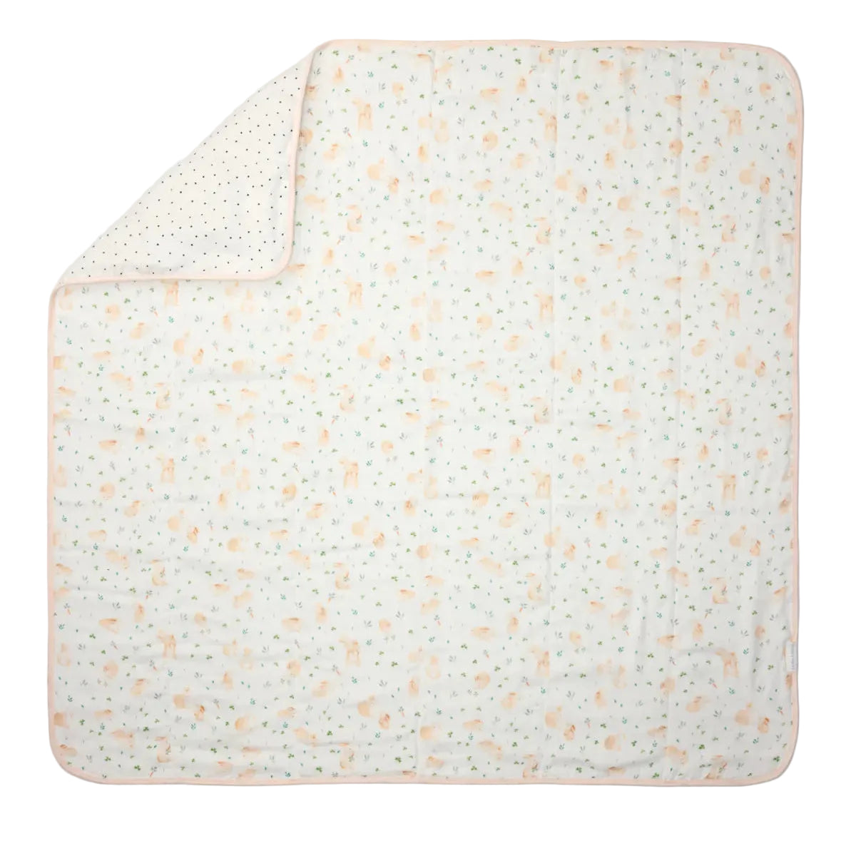 Loulou Lollipop Luxe Muslin Quilt Blanket - Bunny Meadow