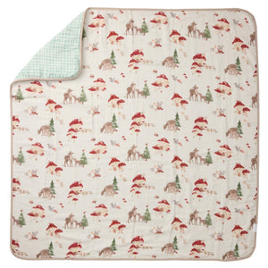 Loulou Lollipop Luxe Muslin Quilt Blanket - Forest Families 2