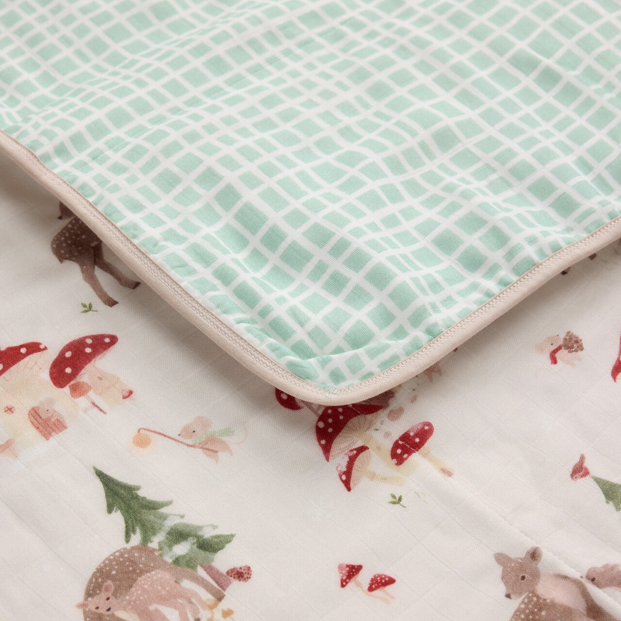 Loulou Lollipop Luxe Muslin Quilt Blanket - Print Detail