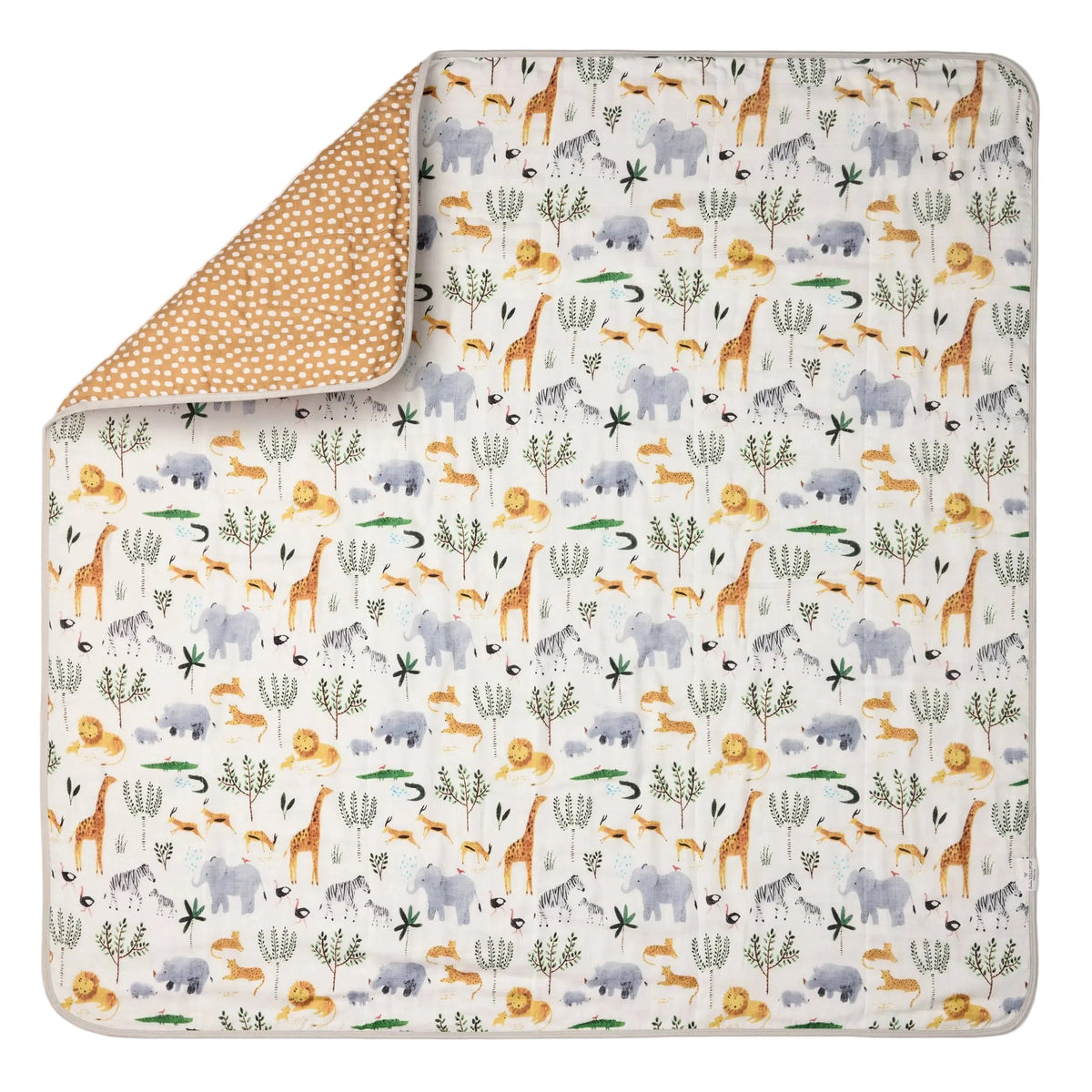 Loulou Lollipop Luxe Muslin Quilt Blanket - Safari Jungle