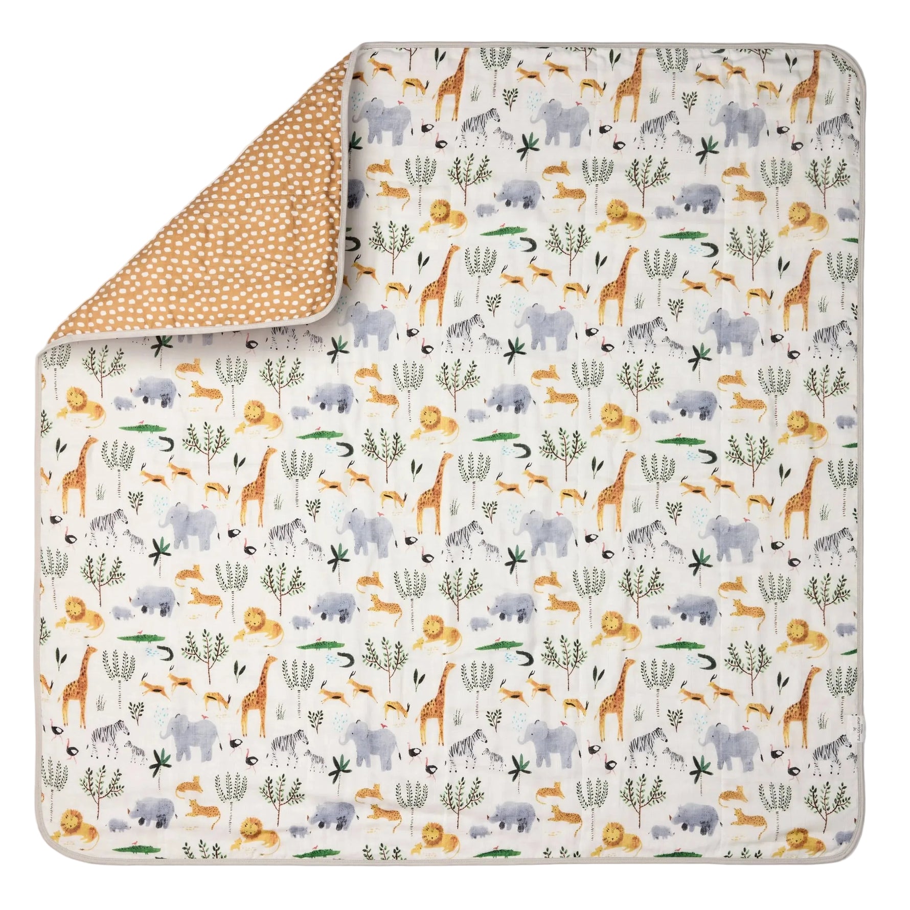 Loulou Lollipop Luxe Muslin Quilt Blanket - Safari Jungle