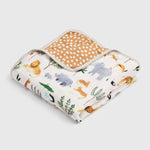 Loulou Lollipop Luxe Muslin Quilt Blanket - Safari Jungle Folded