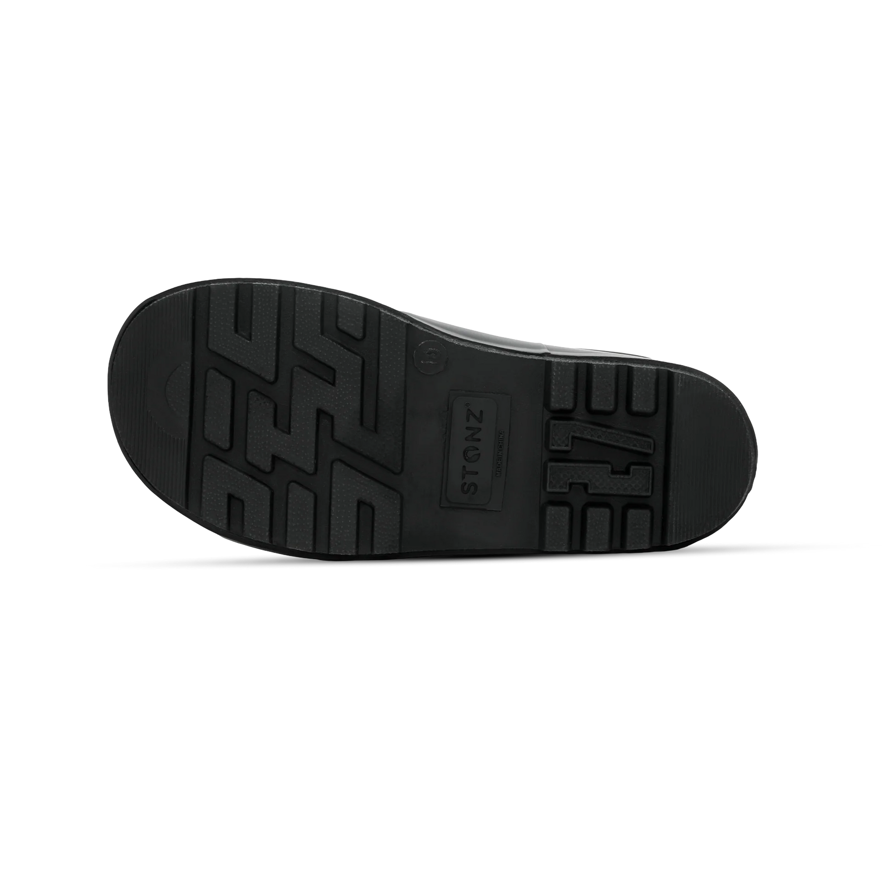 Stonz Waterproof Kids Rain Boots - Black - Sole Detail