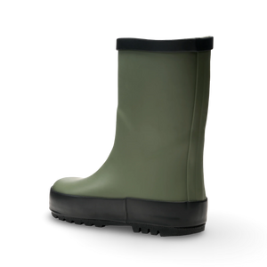 Stonz Waterproof Kids Rain Boots - Cypress - Back Angle View