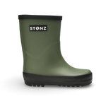 Stonz Waterproof Kids Rain Boots - Cypress - Side View