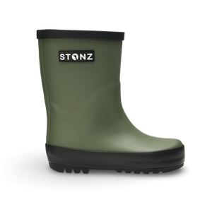 Stonz Waterproof Kids Rain Boots - Cypress - Side View
