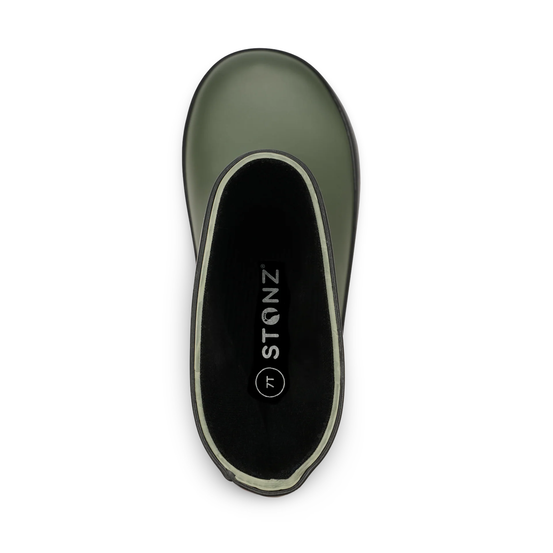 Stonz Waterproof Kids Rain Boots - Cypress - Top View