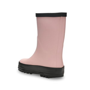 Stonz Waterproof Kids Rain Boots - Haze Pink - Back Angle View