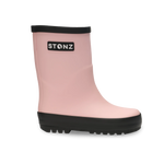 Stonz Waterproof Kids Rain Boots - Haze Pink - Side View