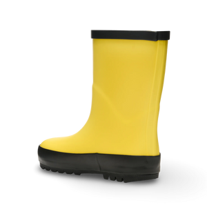 Stonz Waterproof Kids Rain Boots - Yellow - Back Angle View