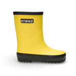 Stonz Waterproof Kids Rain Boots - Yellow - Side View