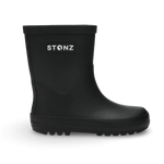 Stonz Waterproof Kids Rain Boots - Black Side View