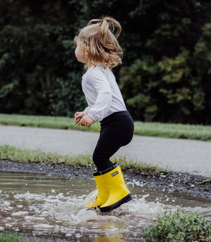 Stonz Waterproof Kids Rain Boots - Yellow - Lifestyle 1