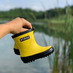 Stonz Waterproof Kids Rain Boots - Yellow - Lifestyle 3
