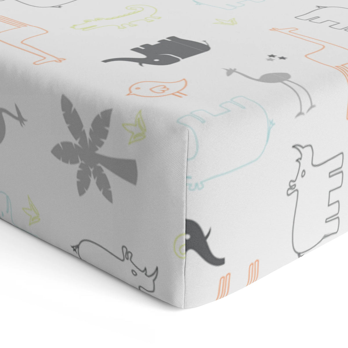 Jungle Animals - Kushies Percale Dream Crib Sheet