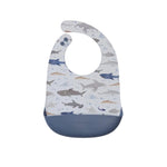 Loulou Lollipop Silicone Printed Bib - Sharks
