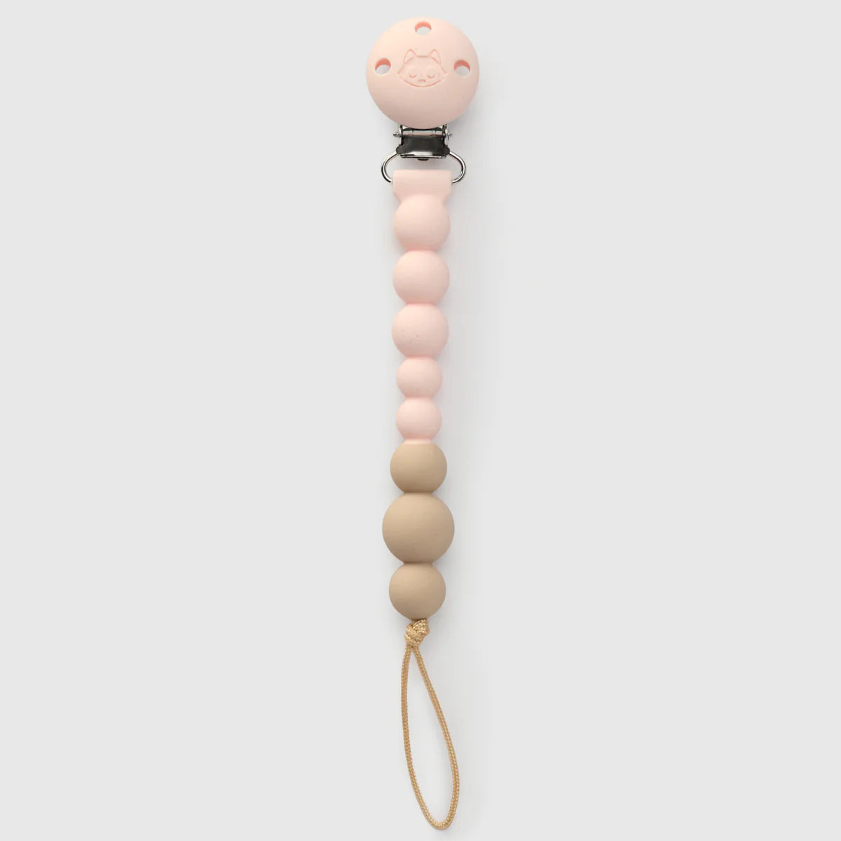 Loulou Lollipop OneC Pacifier Clip - Pink Quartz