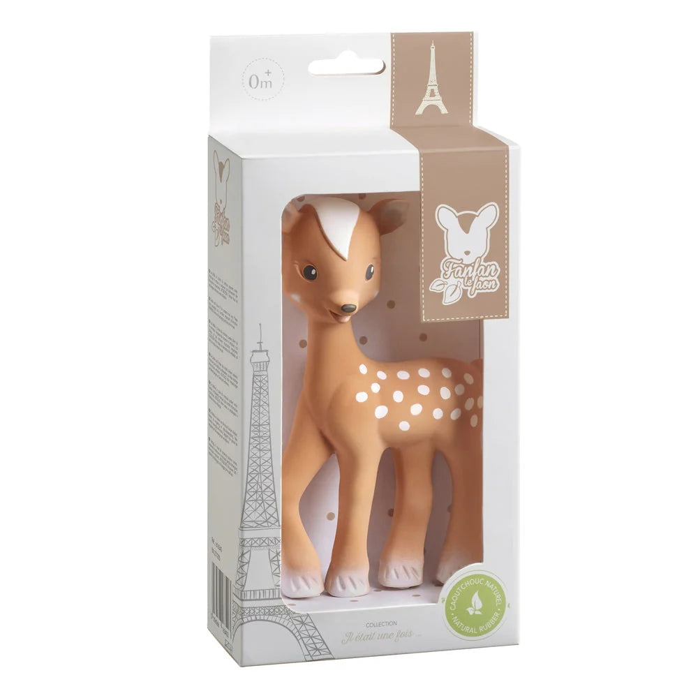Fanfan the Fawn Natural Rubber Teether Boxed