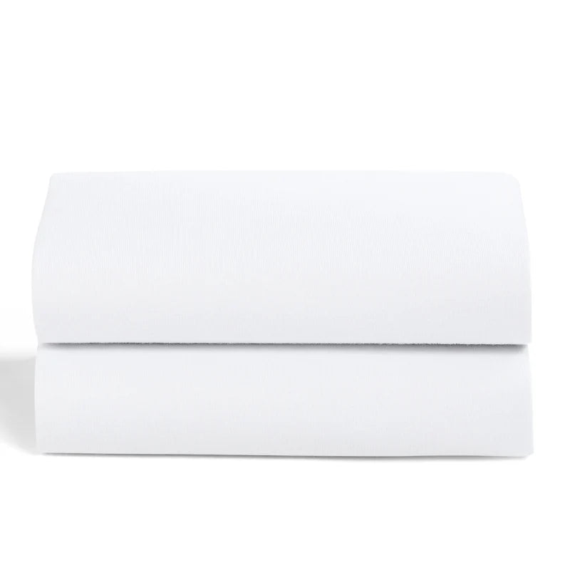 White - Snuz SnuzPod 5 Bedside Bassinet Fitted Sheets 2 PK