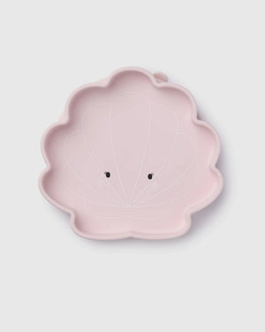 Loulou Lollipop Silicone Suction Snack Plate - Seashell