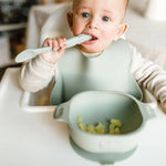 Loulou Lollipop Silicone Suction Snack Bowl - Sage Lifestyle 1