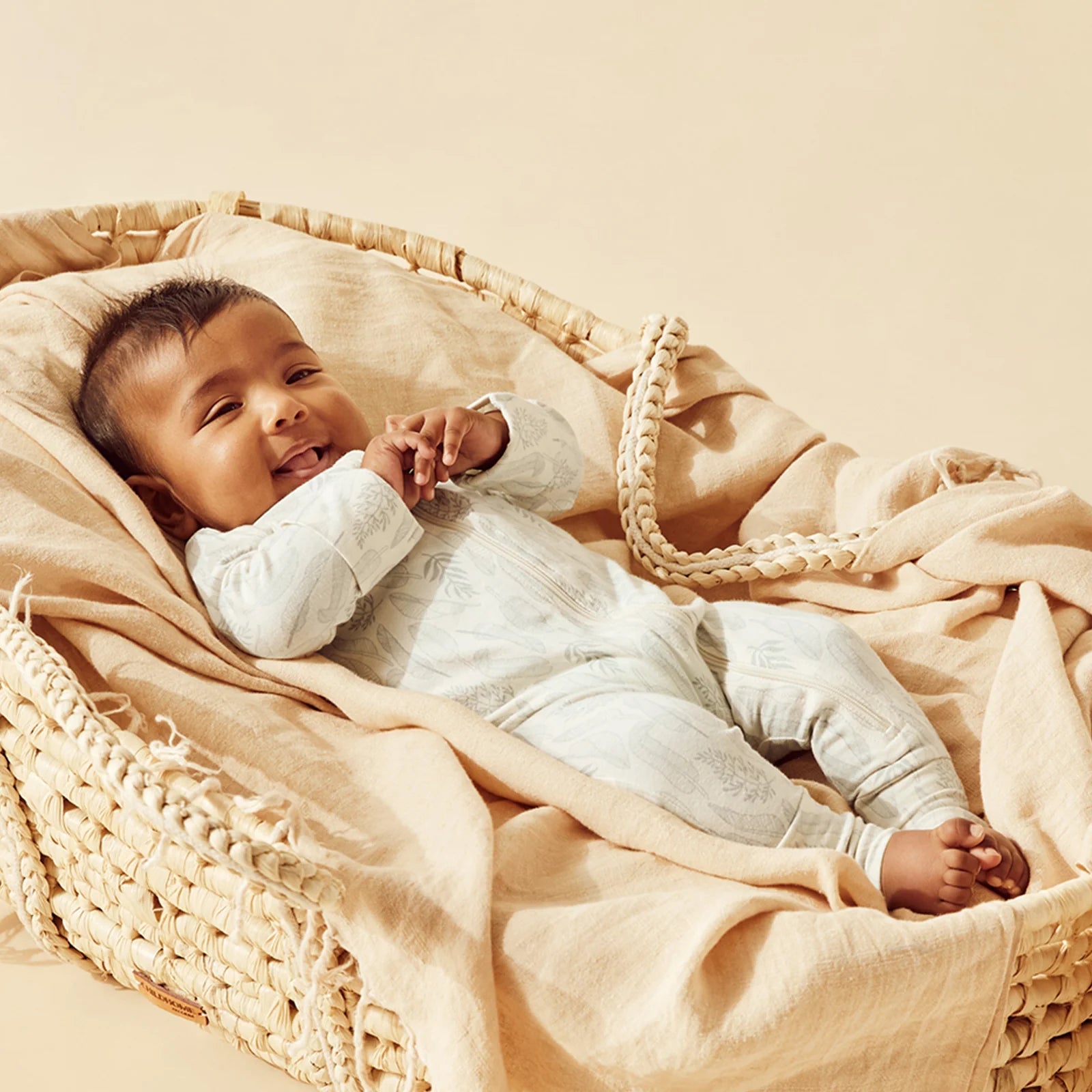 Wilson + Frenchy Organic Zipsuit with Feet - New Leaf