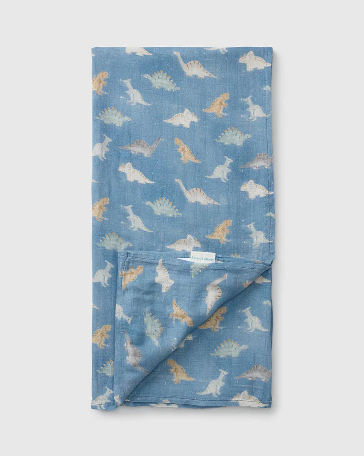 Loulou Lollipop Luxe Muslin Swaddle - Dinosaur Stomp