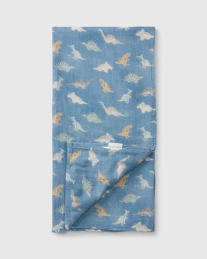 Loulou Lollipop Luxe Muslin Swaddle - Dinosaur Stomp