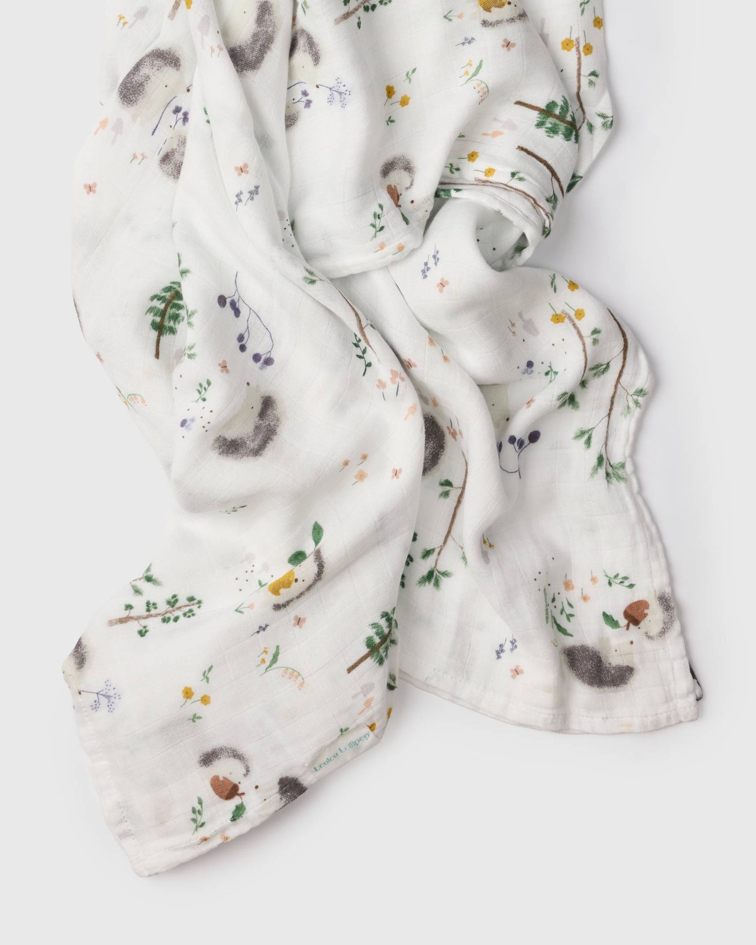 Loulou Lollipop Luxe Muslin Swaddle - Hedgehogs 2