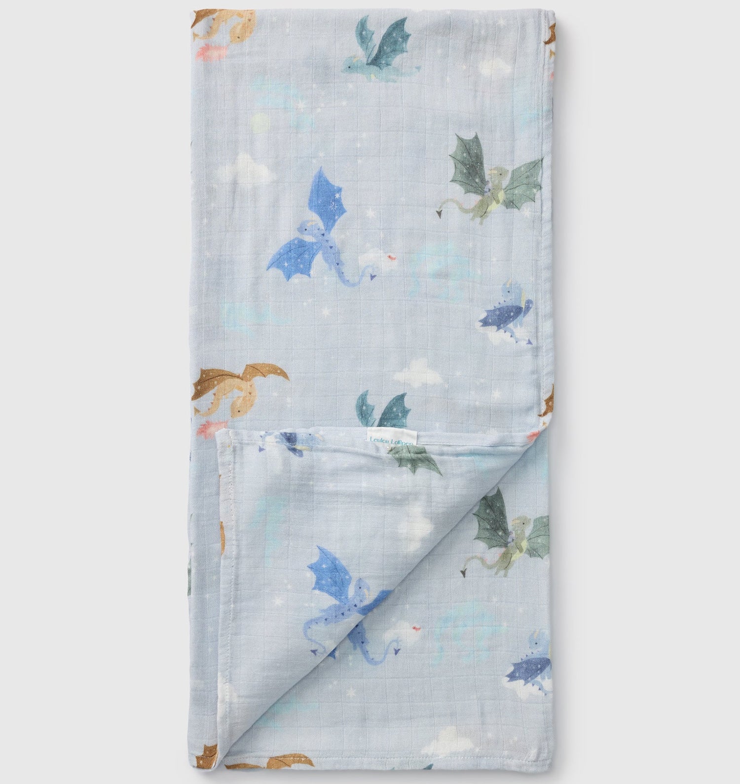 Loulou Lollipop Luxe Muslin Swaddle - Magical Dragons