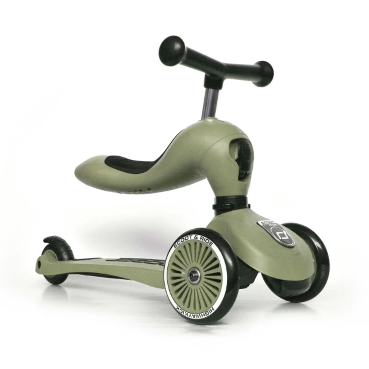 Olive - Scoot & Ride Highwaykick 1 Kickboard with Seat