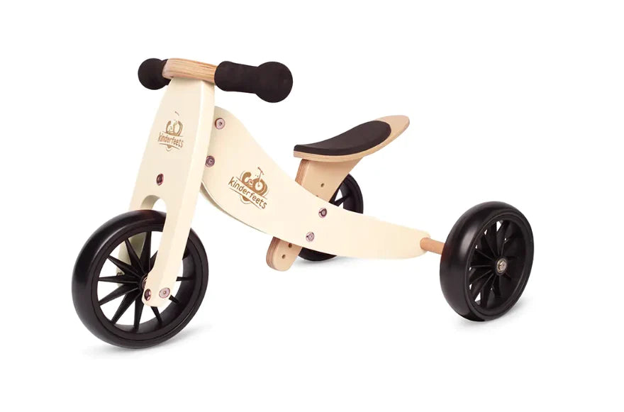 Kinderfeets Tiny Tot 2 in 1 Tricycle Balance Bike Cream