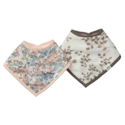 Loulou Lollipop Bandana Bib Set - English Garden