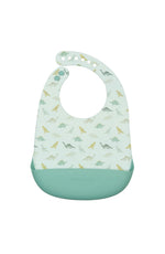 Loulou Lollipop Silicone Printed Bib - Dino Friends