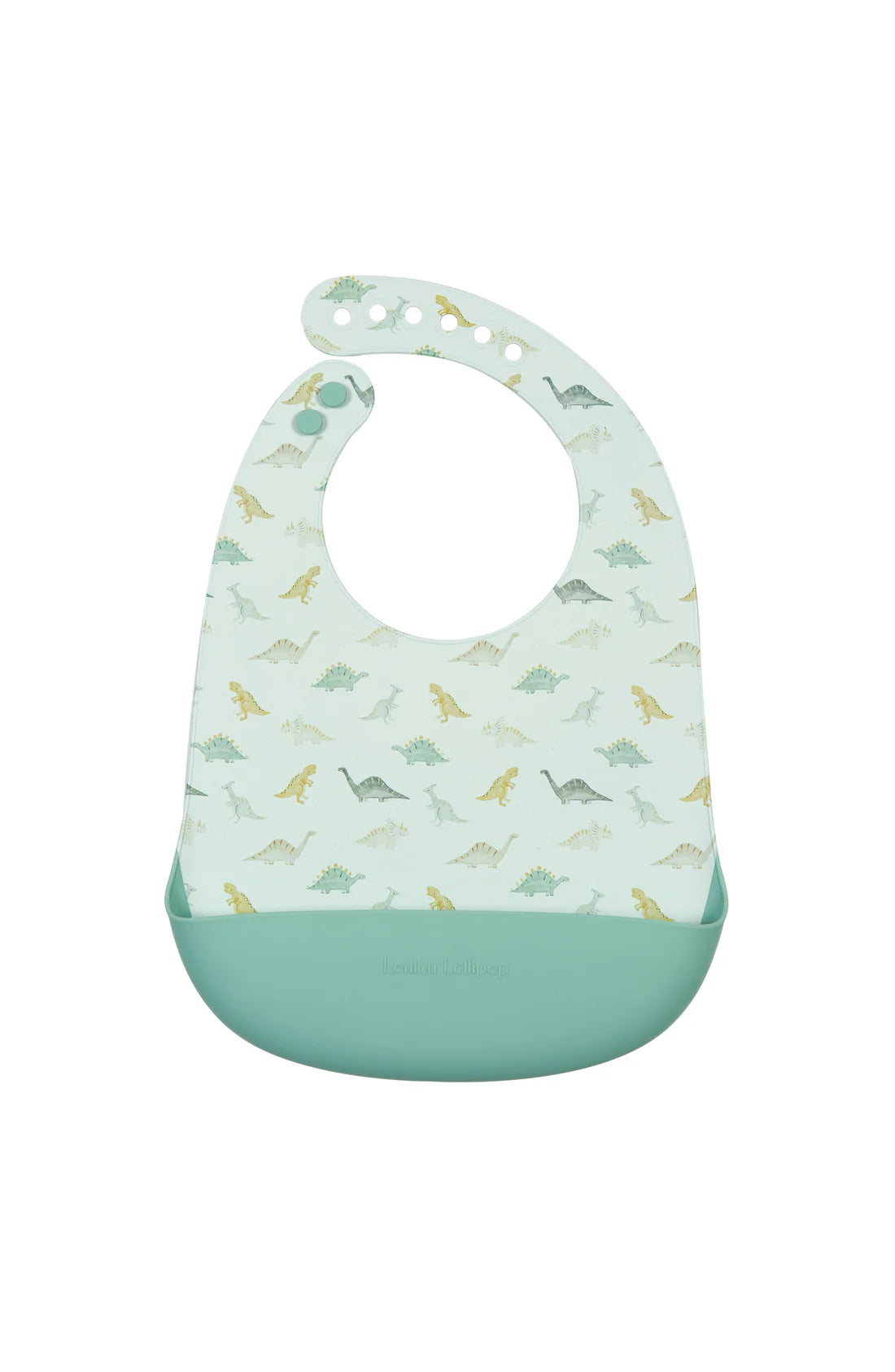 Loulou Lollipop Silicone Printed Bib - Dino Friends