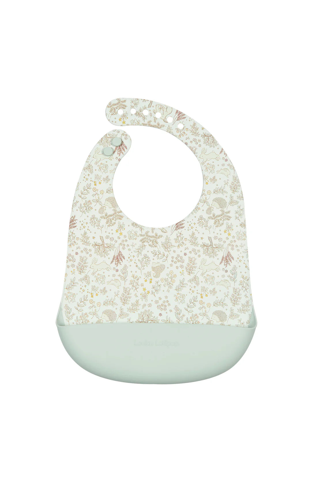 Loulou Lollipop Silicone Printed Bib - Hedgehog Forest