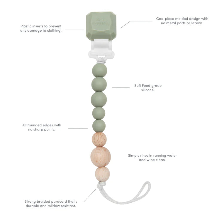 Loulou Lollipop Colour Pop Pacifier Clip - Features
