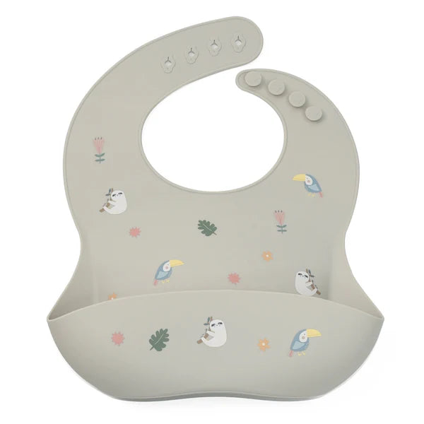 Noüka Silicone Bib - Sloth Jungle