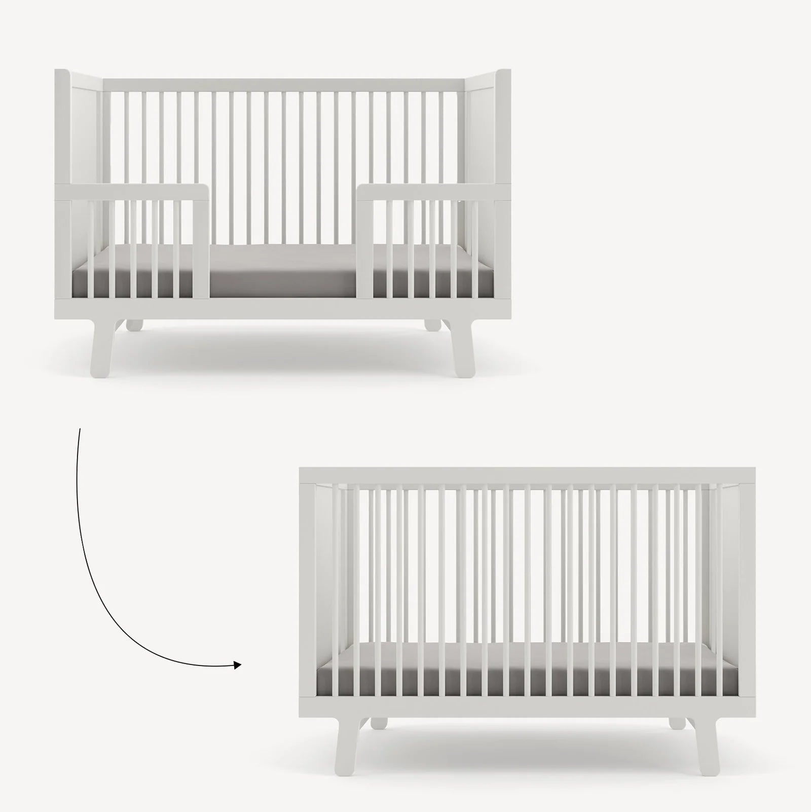 White - Oeuf Sparrow Crib Toddler Bed Conversion Kit