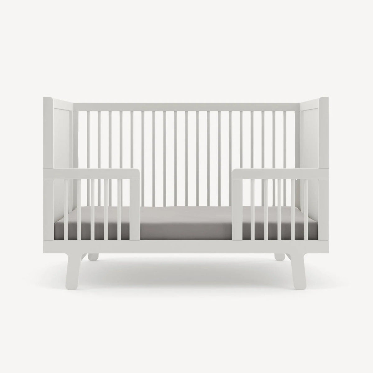 White - Oeuf Sparrow Crib Toddler Bed Conversion Kit - Front View