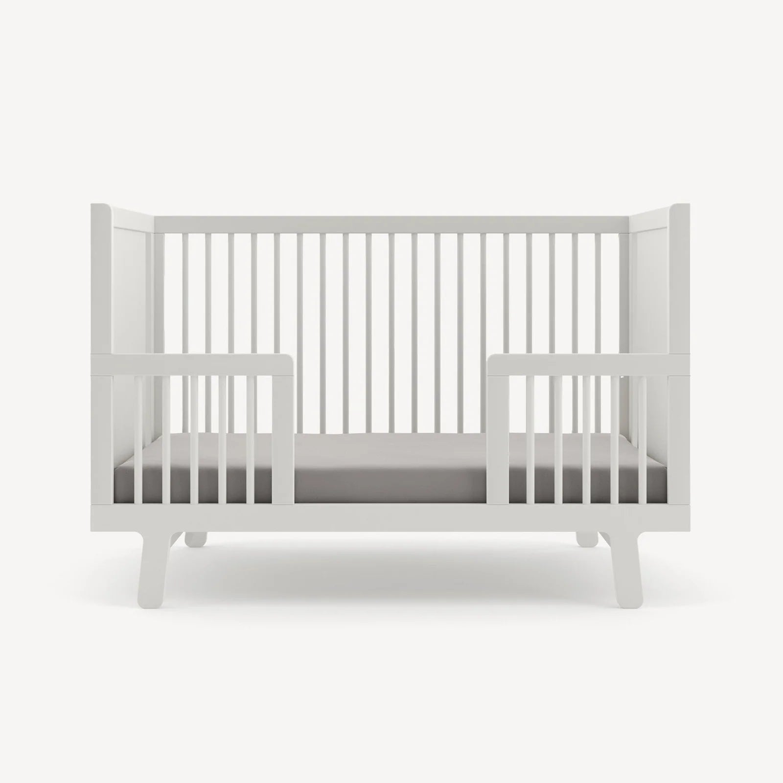 White - Oeuf Sparrow Crib Toddler Bed Conversion Kit - Front View