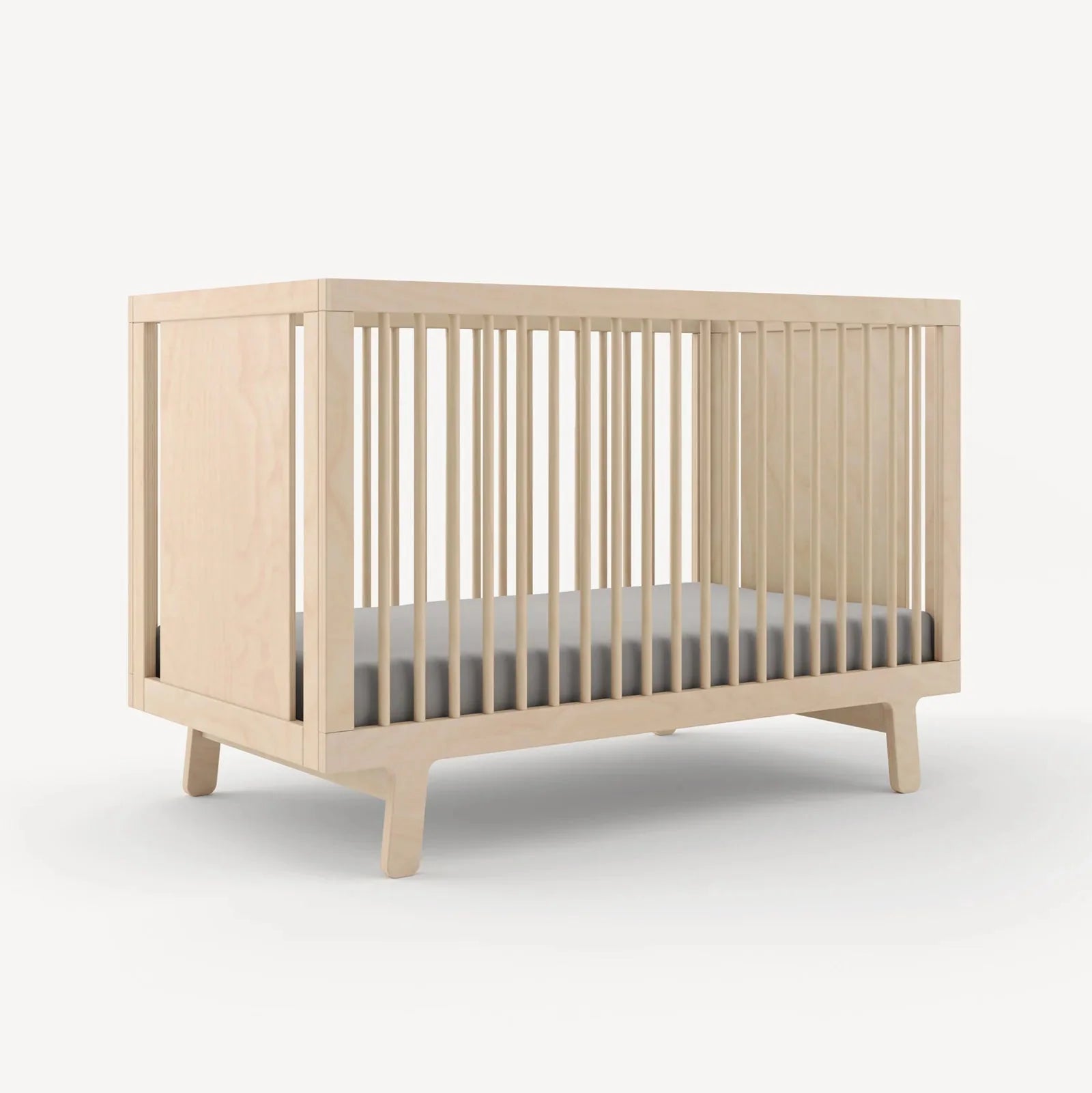 Oeuf Sparrow Crib - Birch Angle View