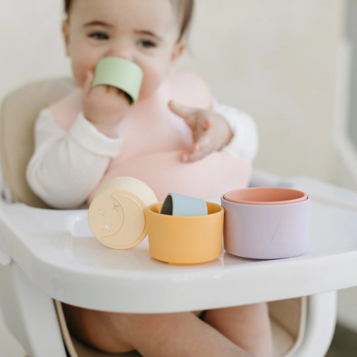 Loulou Lollipop Stacking Cups Lifestyle