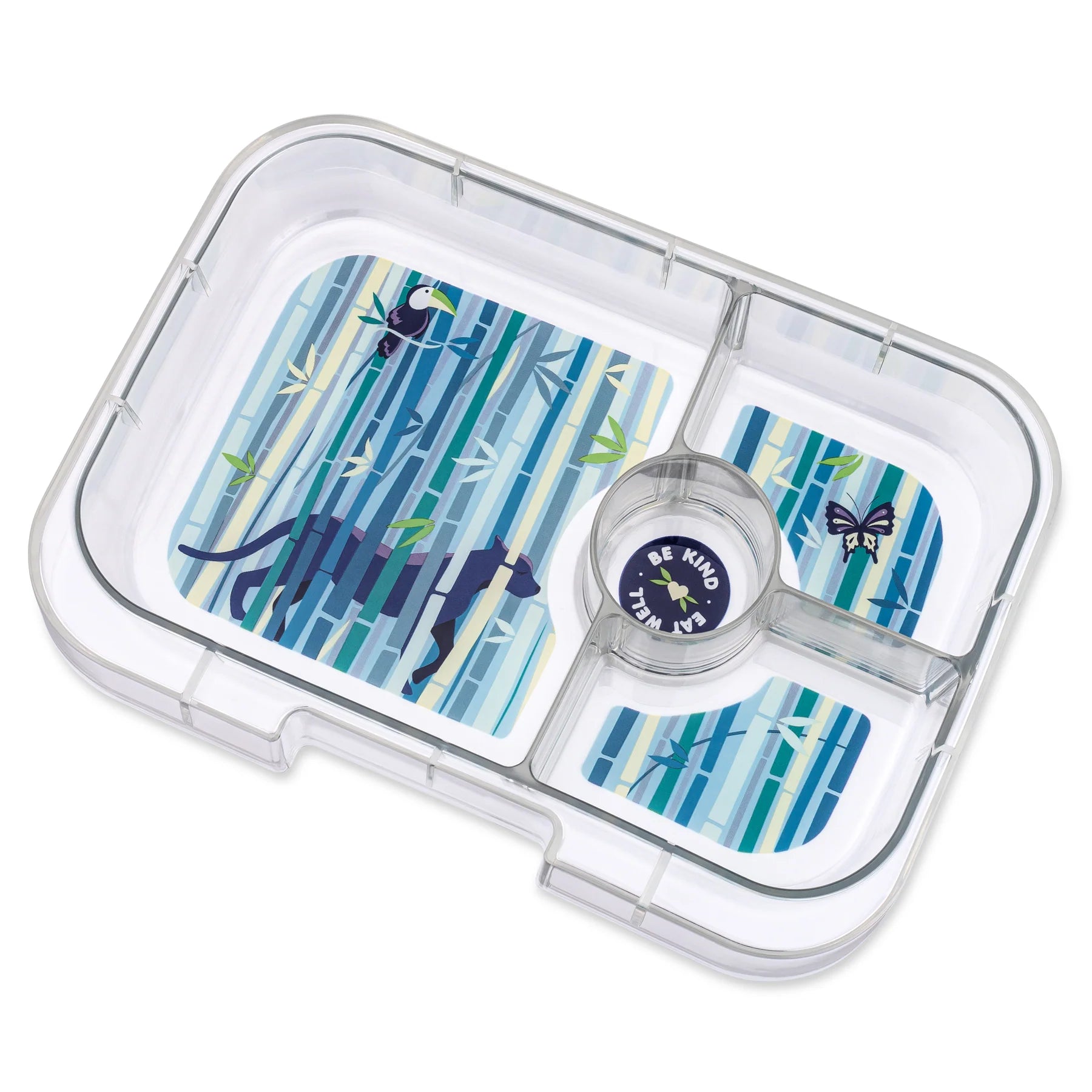 Yumbox Panino 4-Compartment Food Tray - Hazy Blue/Panther Tray 3