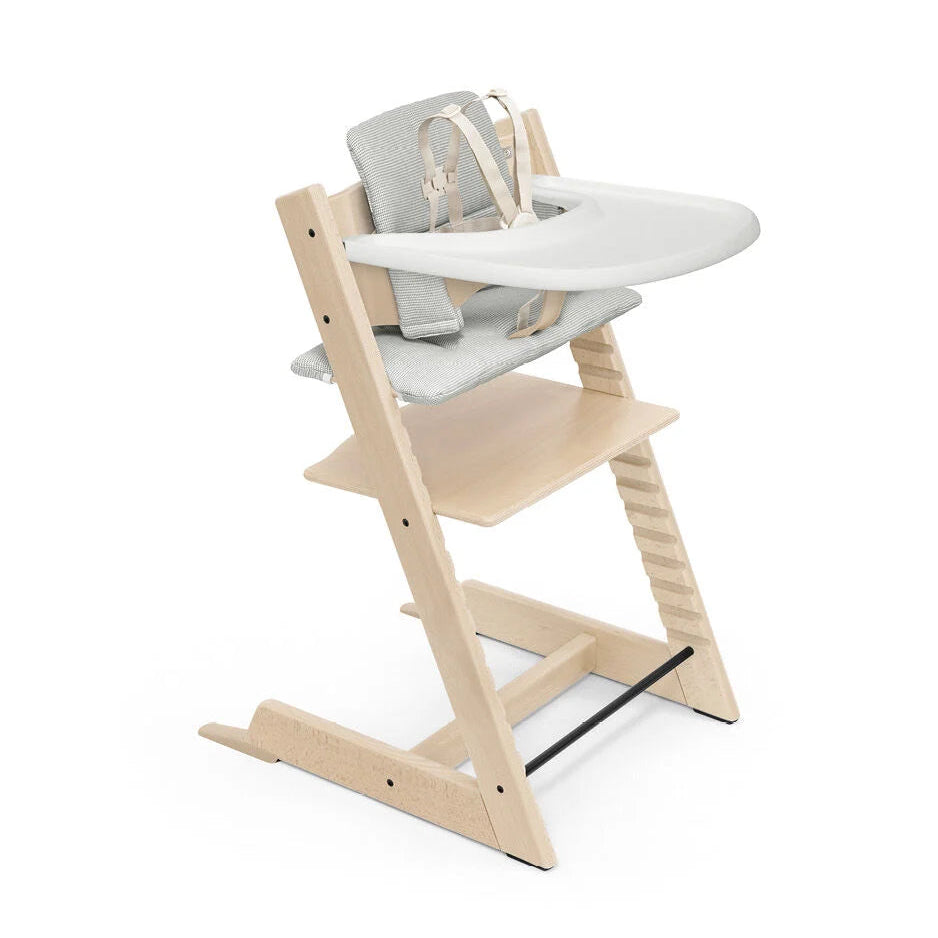 Natural / Nordic Grey Cushion - Stokke Tripp Trapp® High Chair² and Cushion² with Stokke® Tray (Complete)
