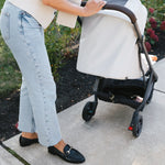 UPPAbaby Minu V3 Stroller - Evelyn (Meadow Green | Carbon Frame | Chestnut Leather) - Lifestyle 6