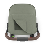 UPPAbaby Minu V3 Stroller - Evelyn (Meadow Green | Carbon Frame | Chestnut Leather) - Peek a boo Window