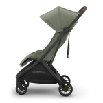 UPPAbaby Minu V3 Stroller - Evelyn (Meadow Green | Carbon Frame | Chestnut Leather) - Side View