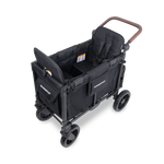 WonderFold W2 Luxe PRO Double Stroller Wagon - Jet Black Top Angle View